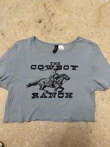 Cowboy Ranch Graphic Crop Top