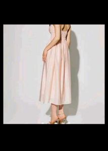 Blue Gathered Dress