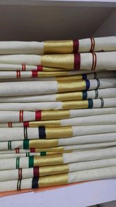 Kerala Kasavu settu saree(Only cash)
