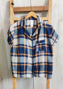 Printed Cotton Shirt  Size-38