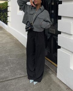 Black striped pants
