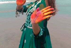 Green Colour Gown