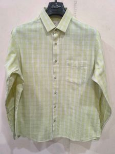 Peter England Yellow Checkered Shirt