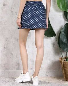 Shein Elasticated Waist Polka-Dot Ruffle Skirt