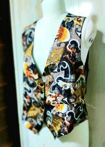 Vintage Patterned Vest size-38