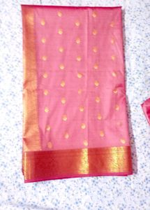 Pink  silk Saree with Blouse