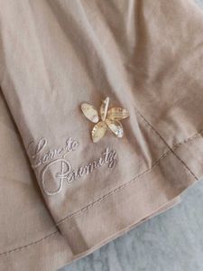 Cute Tan Pinafore Dress