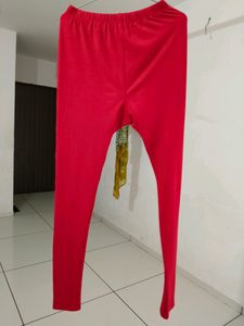 Lycra Legins Red And Grey Combo