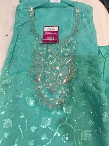 Teal Embroidered Salwar Kameez Suit