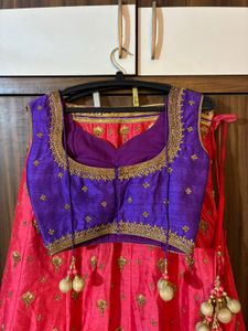 Pink &amp; Purple Lehenga Set