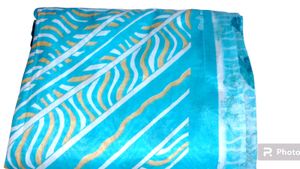 Huge Price Drop💥New Designer Sky Blue Paper Saree