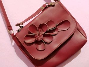 Floral Accent Crossbody Bag