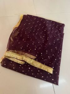 Maroon Sequin Sharara Suit Set
