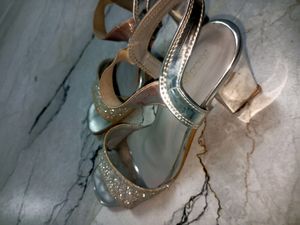 Silver Shimmer Heels