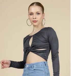 Stylish Cutout Long Sleeve Top