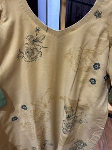 Yellow Floral Print Kurta Set
