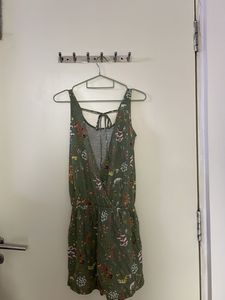 Floral Green Romper