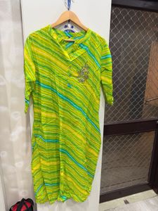 Striped Green Kurta
