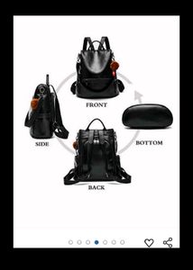 🎒Anti-Theft Chic Black Convertible Backpack