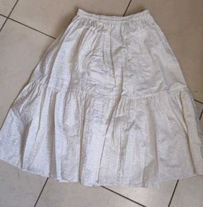 Tiered White Skirt
