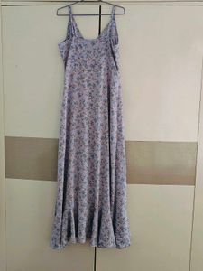 SHEIN Button High Low Long Dress