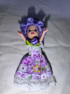Purple Barbie Doll Keychain With Freebie