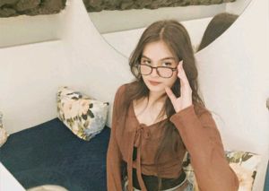 Brown sheer pull over