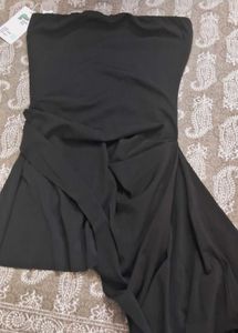 Black Flower Detail.mini Dress New Me