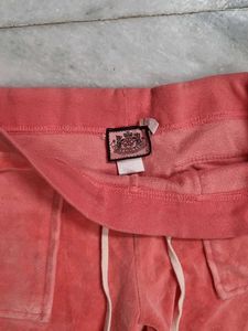 Juicy Couture Peach Velvet Coral Pants