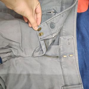 Grey Skinny Fit Low Waist Pants