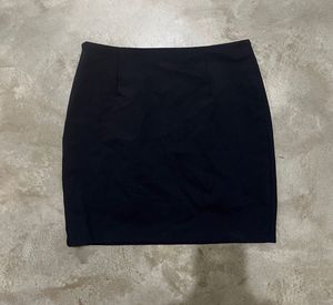 Dark Blue Pencil Mini Skirt