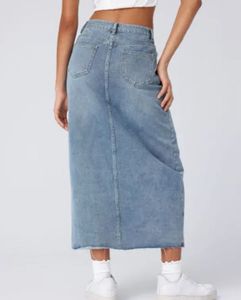 Denim Maxi Skirt