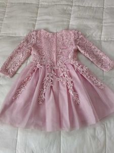 Girls Polycotton Adorable Net Embroidered Dress