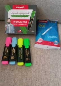 Set Of 15 Highlighters Pens And Acrylic Painter Pn