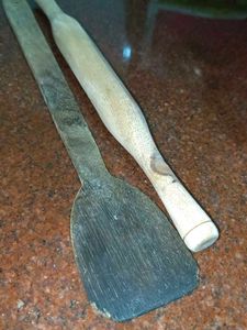 Combo - Wooden Rolling Pin/Belan, Spatula, Blender