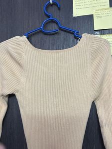 Ribbed Knit Mini Dress