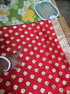 Elegant Red Banarasi Saree