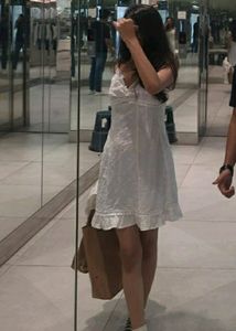 Embroided White Dress