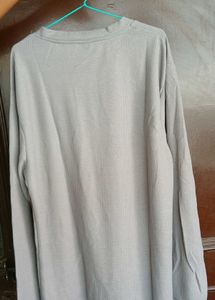 ✨️Premium Grey FullSleeve Textured T-Shirt for Men