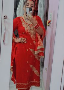 red beautiful suit set