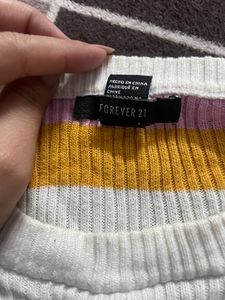 Cute Rainbow Ribbed Top❤️