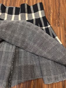 Winter Plaid A-Line Pleated Skirt