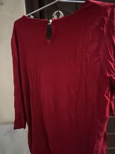 red/Maroon Top with Detail