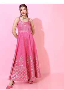 Royal pink ethnic gown