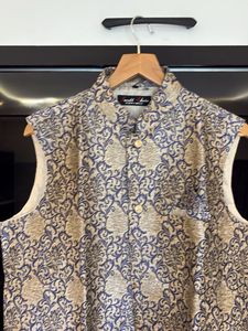 Premium, Elegant Blue&amp;Gold Modi Coat