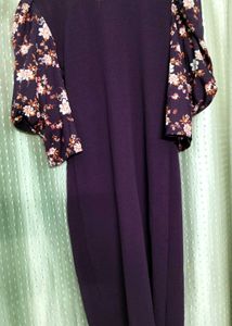 Floral Sleeve Midi Dress
