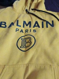 Balmain Paris Yellow Hoodie