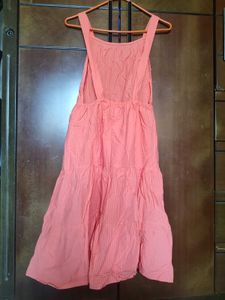 Coral Striped Sundress