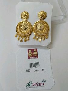 Chandbali Earrings Shri Hari Gold Plated Jewellery