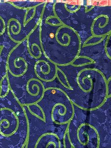 Blue Crepe Saree